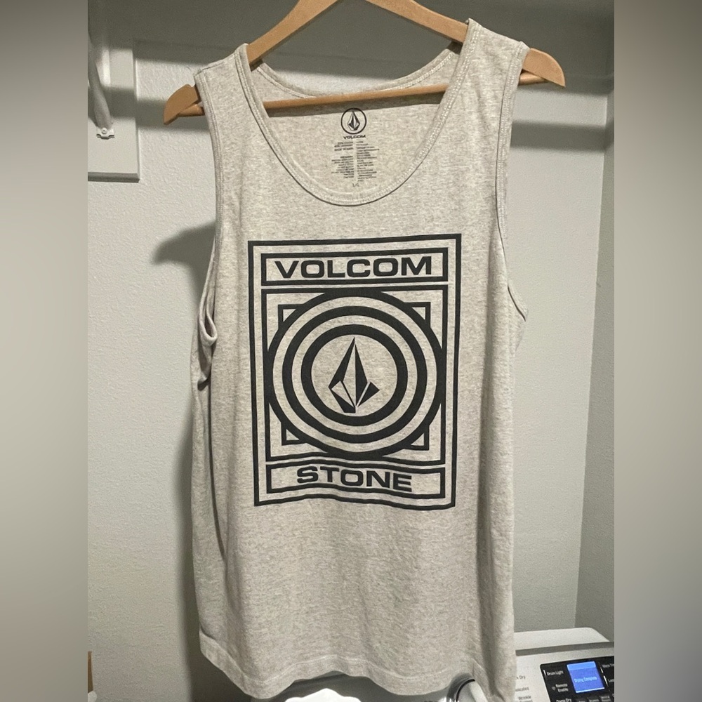 Volcom Stone Graphic Tank in Light Gray